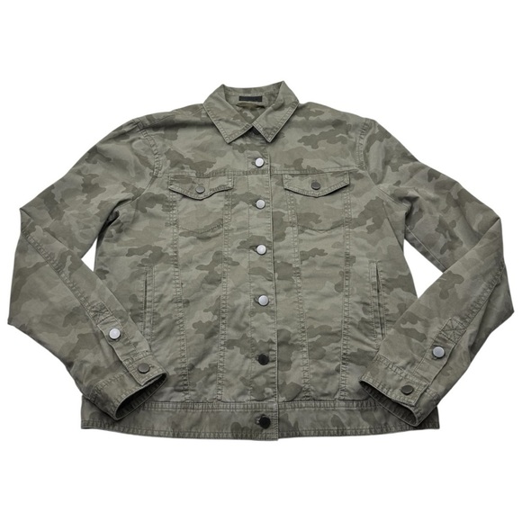 ATM Sage Green Camouflage Large Denim Jacket - Picture 11 of 14